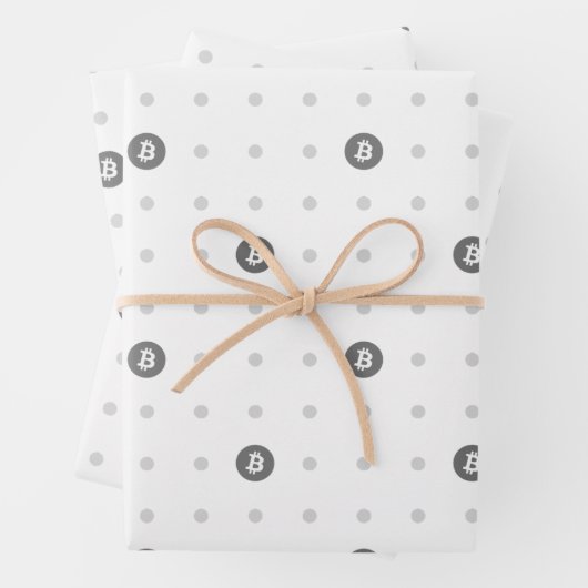 Bitcoin Stippen Inpakpapier Vellen (In situ)