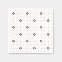 Bitcoin Stippen Papier Servet