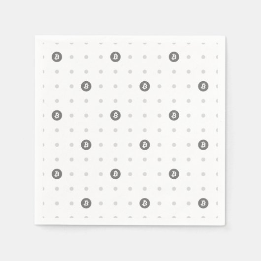 Bitcoin Stippen Papier Servet (Voorkant)