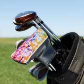 Bitcoin-straatkunst (oranje schilderij nr. 2) golfheadcover (Insitu)