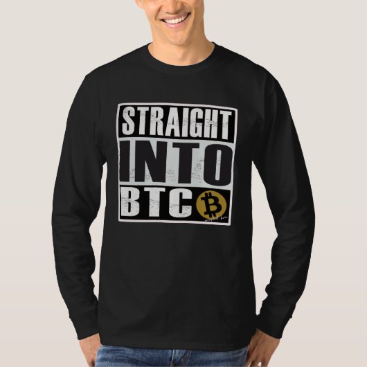 Bitcoin  Straight Outta in BTC Blockchain T-shirt (Voorkant)