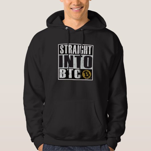 Bitcoin  Straight Outtta in BTC Blockchain Hoodie (Voorkant)