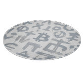 Bitcoin Street Art (Wit Schilderij Nr. 4) Snijplank (Hoek)