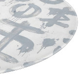 Bitcoin Street Art (Wit Schilderij Nr. 4) Snijplank (Hoek)