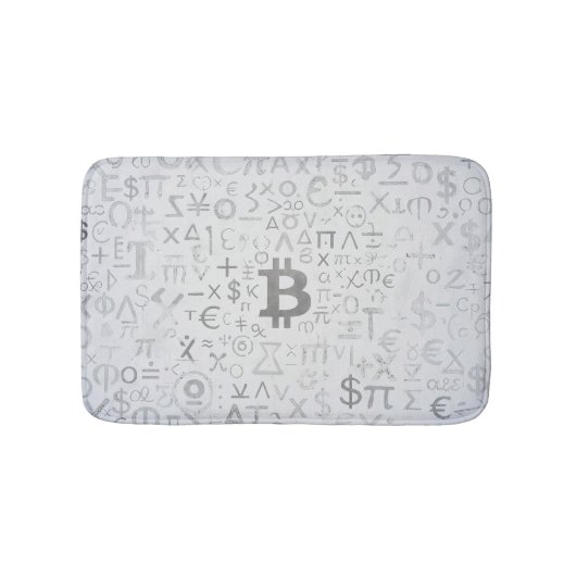 Bitcoin Street Art (Wit Schilderij Nr. 8) Badmat (Voorkant)