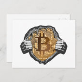 Bitcoin Super Hero Aankondigingskaart (Voorkant / Achterkant)