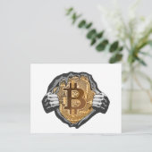 Bitcoin Super Hero Aankondigingskaart (Staand voorkant)