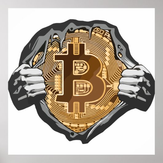 Bitcoin Super Hero Poster (Voorkant)