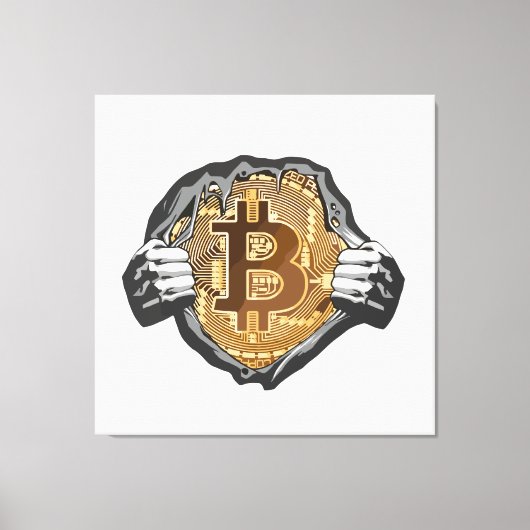 Bitcoin Superheld Canvas Afdruk (Voorkant)