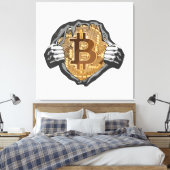 Bitcoin Superheld Canvas Afdruk (Insitu (Slaapkamer))