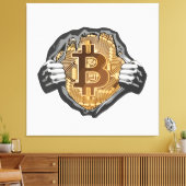 Bitcoin Superheld Canvas Afdruk (Insitu (Woonkamer))