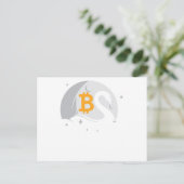 Bitcoin Swan Briefkaart (Staand voorkant)