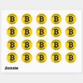 Bitcoin-teken Ronde Sticker (Vel)