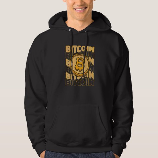 Bitcoin Tekst Blockchains Crypto Cryptovaluta Bit Hoodie (Voorkant)