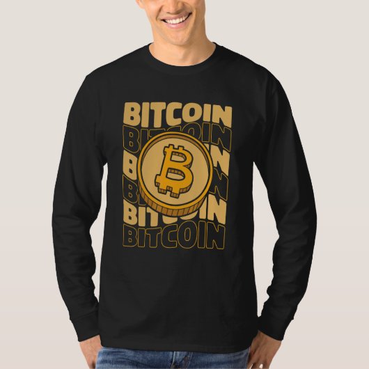 Bitcoin Tekst Blockchains Crypto Cryptovaluta Bitc T-shirt (Voorkant)