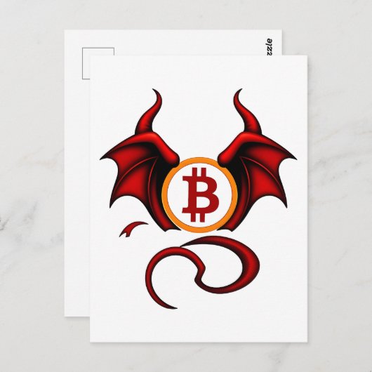 Bitcoin Teufel Briefkaart (Voorkant / Achterkant)