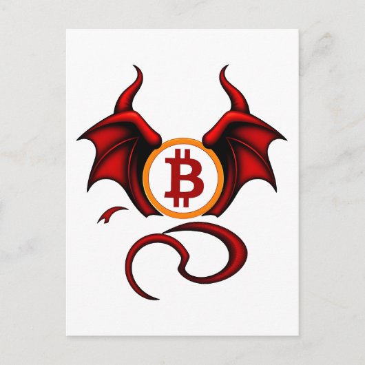 Bitcoin Teufel Briefkaart (Voorkant)