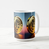 Bitcoin Theme Drink Mok (Voorkant rechts)