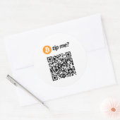 Bitcoin tip voor mij? ronde sticker (Envelop)