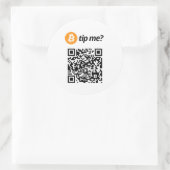 Bitcoin tip voor mij? ronde sticker (Tas)