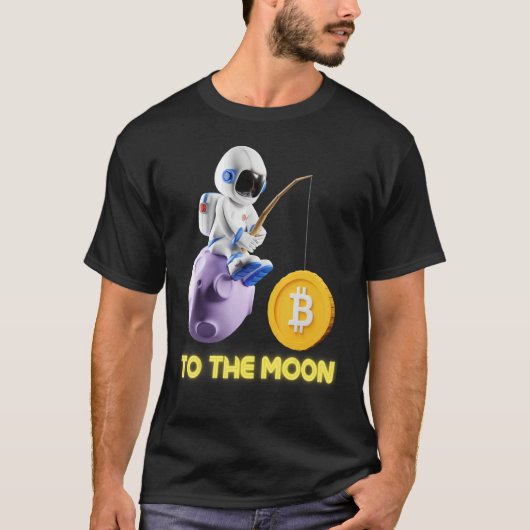 Bitcoin To The Moon Astronaut Cryptocurrency Excha T-shirt (Voorkant)