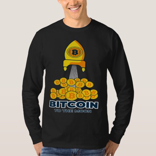 Bitcoin To the Moon & Back Bitcoin Cryptocurrency T-shirt (Voorkant)