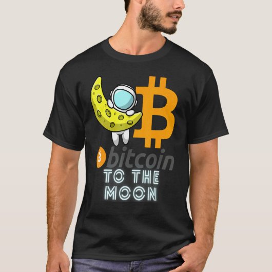 Bitcoin To The Moon Blockchain Cryptocurrency Cry T-shirt (Voorkant)