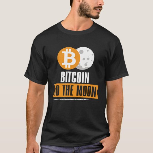 Bitcoin to the Moon BTC T-shirt (Voorkant)