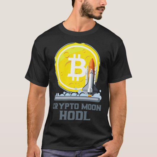 Bitcoin To The Moon Crypto Currency Hodl T-shirt (Voorkant)