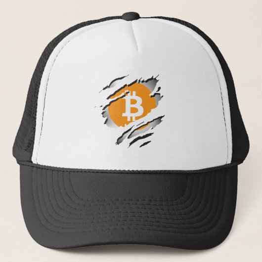 Bitcoin Torn Logo onthult Afbeelding - Trucker Hat Trucker Pet (Voorkant)