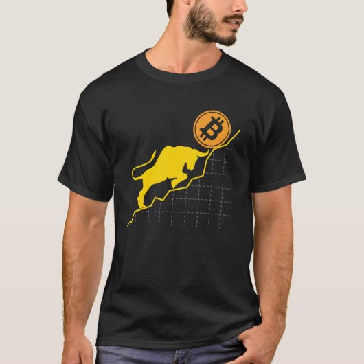 Bitcoin Trader Crypto Asset Trader Bull Bullish Tr T-shirt (Voorkant)