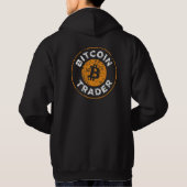 Bitcoin Trader Grunge tekst cirkel lijn backprint Hoodie (Achterkant)