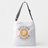 Bitcoin Trader Grunge Tekstcirkel Omtrek Crossbody Tas (Achterkant)