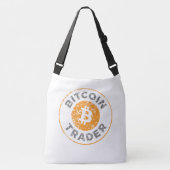 Bitcoin Trader Grunge Tekstcirkel Omtrek Crossbody Tas (Voorkant)