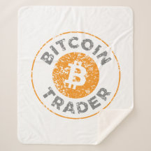 Bitcoin Trader Grunge Tekstcirkel Omtrek Wit