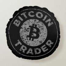 Bitcoin Trader Grunge Tekstcirkel Omtrek Zwart