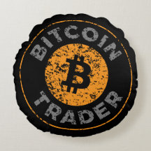 Bitcoin Trader Grunge Tekstcirkel Omtrek Zwart