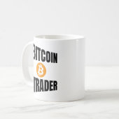 Bitcoin Trader Perspectieftekst Koffiemok (Voorkant links)