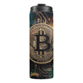 Bitcoin Tumbler Thermosbeker (Voorkant)
