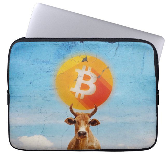 Bitcoin Veerkrachtige Stier Laptop Sleeve (Voorkant)