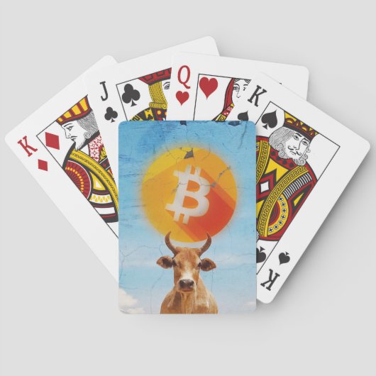 Bitcoin Veerkrachtige Stier Pokerkaarten (Achterkant)