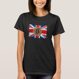 Bitcoin Verenigd Koninkrijk Vlag Crest Symbool Nat T-shirt