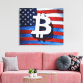 Bitcoin Verenigde Staten Canvas Afdruk (Insitu (Woonkamer))