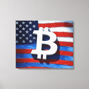 Bitcoin Verenigde Staten Canvas Afdruk