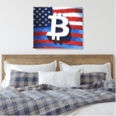 Bitcoin Verenigde Staten Canvas Afdruk (Insitu (Slaapkamer))