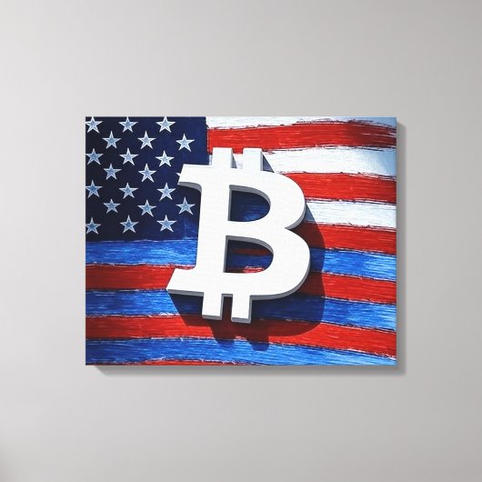 Bitcoin Verenigde Staten Canvas Afdruk (Voorkant)