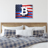Bitcoin Verenigde Staten Canvas Afdruk (Insitu (Slaapkamer))
