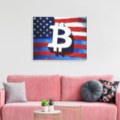 Bitcoin Verenigde Staten Canvas Afdruk (Insitu (Woonkamer))