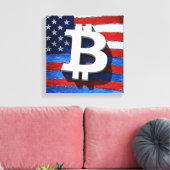 Bitcoin Verenigde Staten Canvas Afdruk (Insitu (Woonkamer))