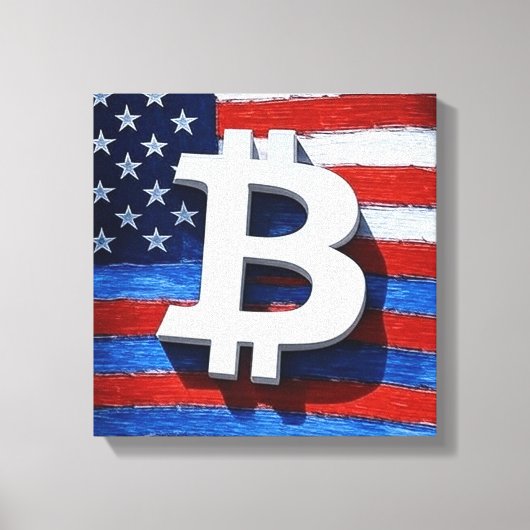 Bitcoin Verenigde Staten Canvas Afdruk (Voorkant)